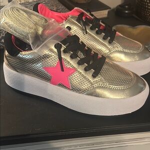 Vintage Havana Gold and Pink Athletic Shoes